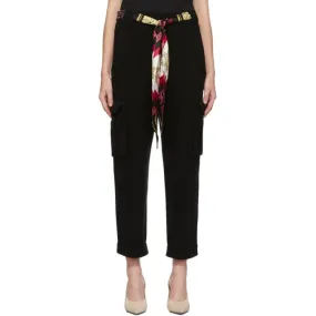 Alanui Black Cashmere and Wool Lapponia Trousers