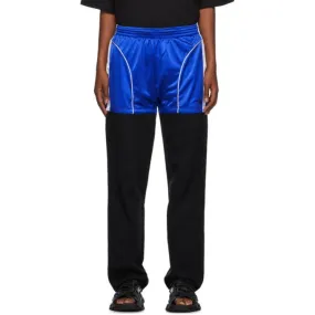Balenciaga Blue and Black Patched Jogger Pants