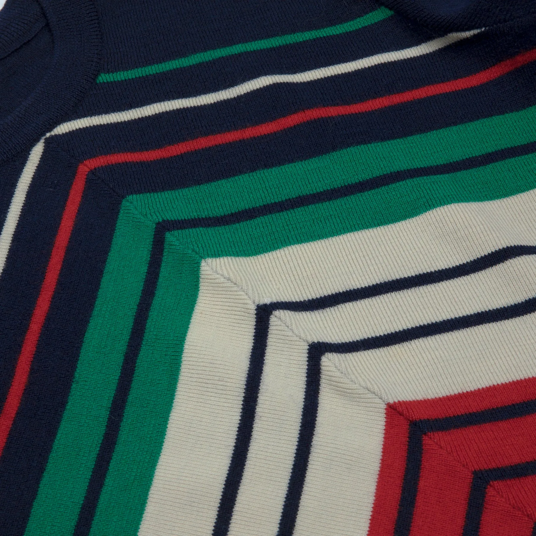 Billiards Intarsia Chevron Seam Pullover Sweater