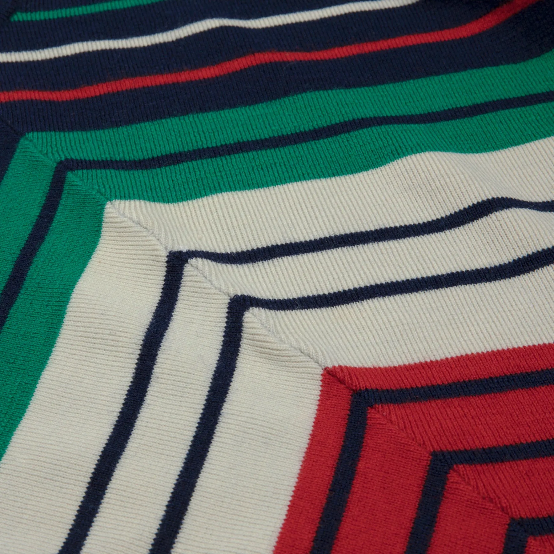 Billiards Intarsia Chevron Seam Pullover Sweater