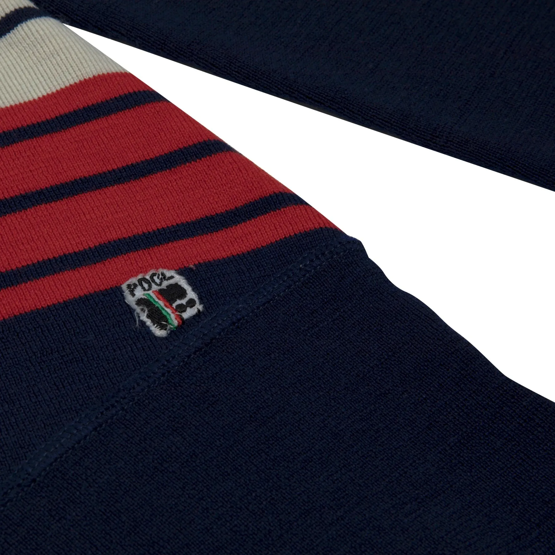 Billiards Intarsia Chevron Seam Pullover Sweater