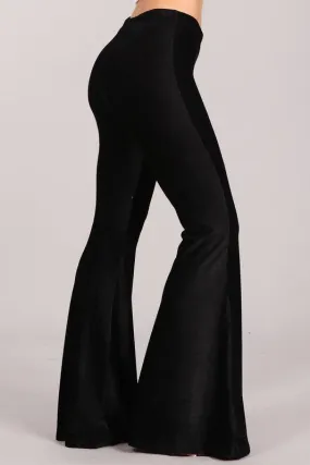Black Ribbed Flares