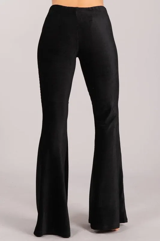 Black Ribbed Flares