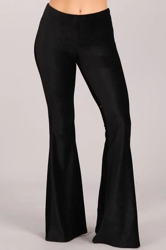 Black Ribbed Flares