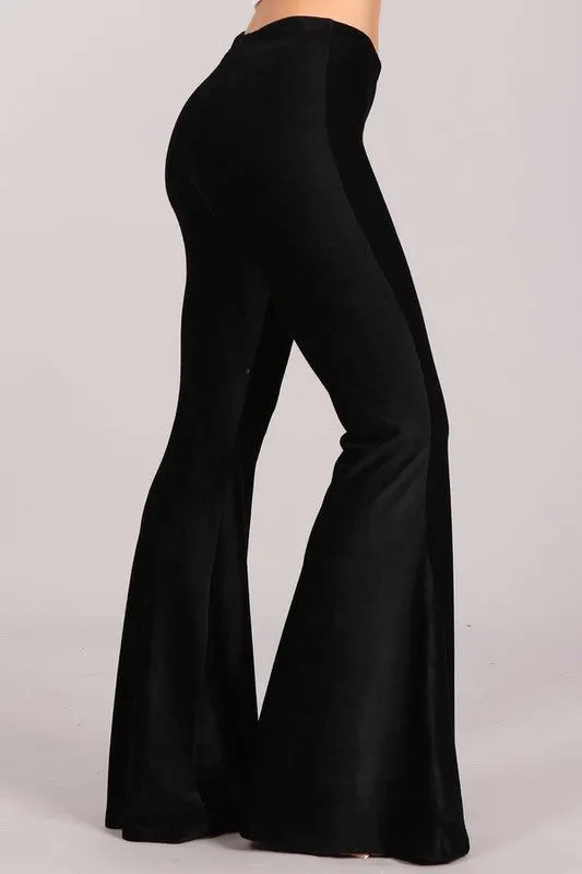 Black Ribbed Flares