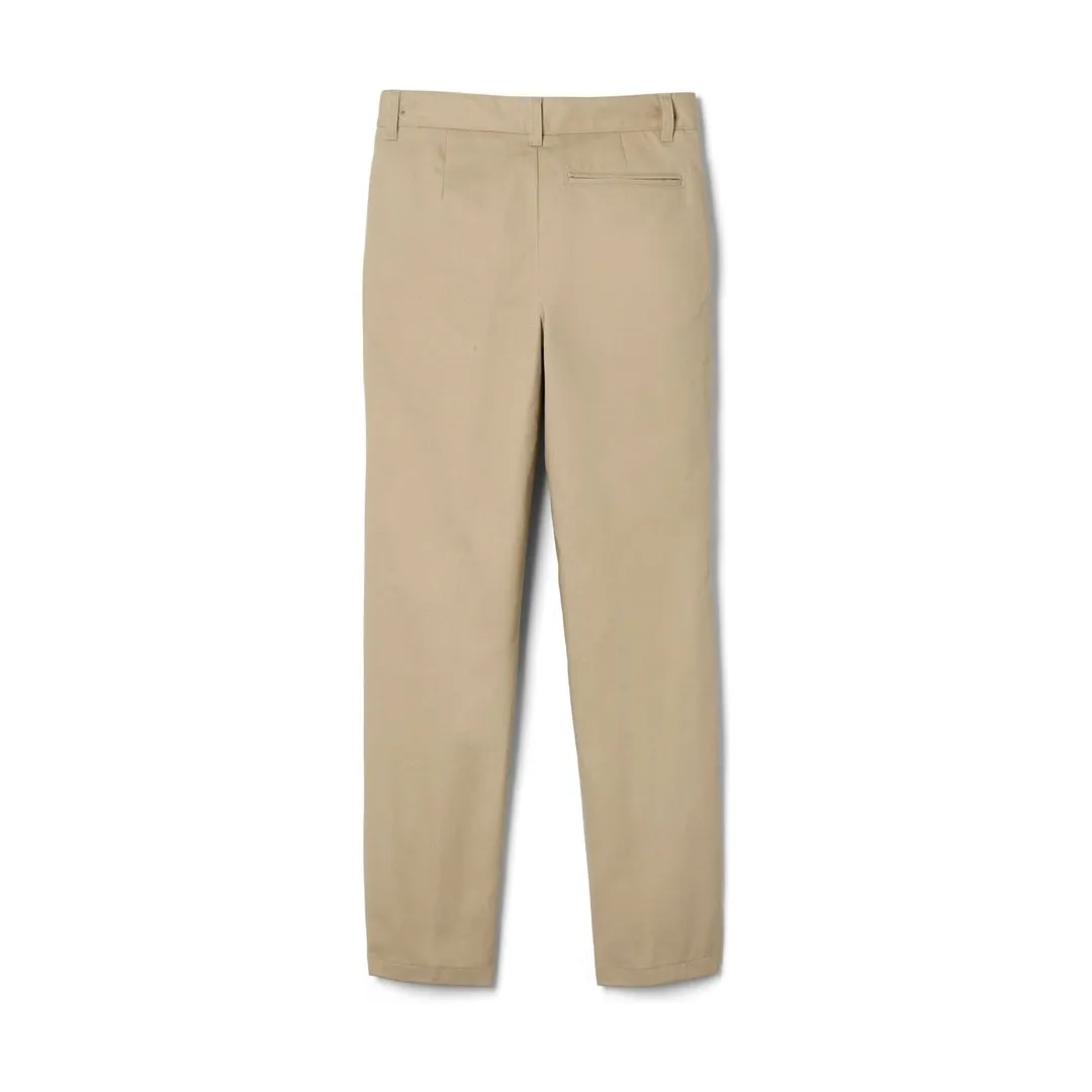 Boys' Flat Front Relaxed Fit Twill Pants
