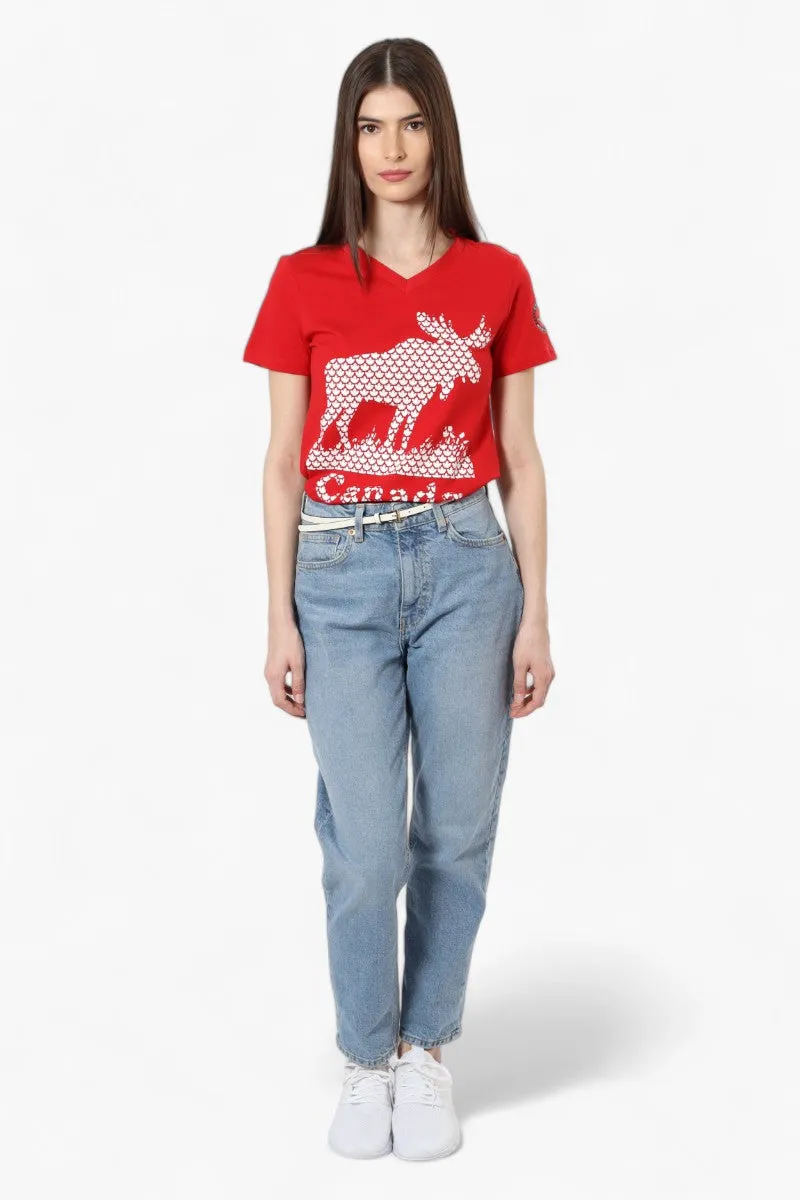 Canada Weather Gear Moose Print Tee - Red