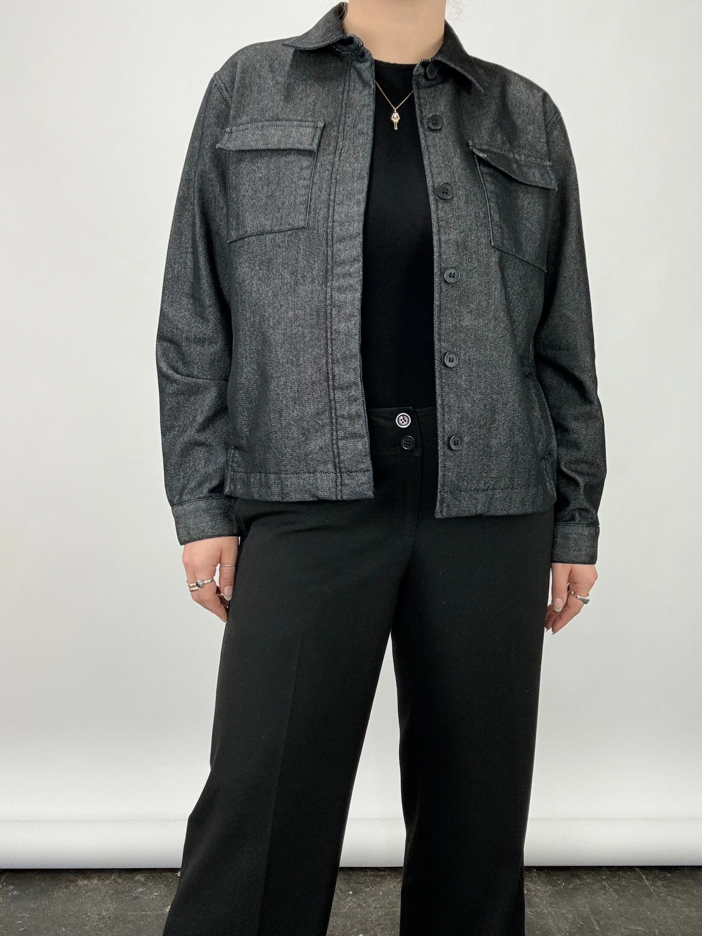 Charcoal Denim Utility Jacket (L)
