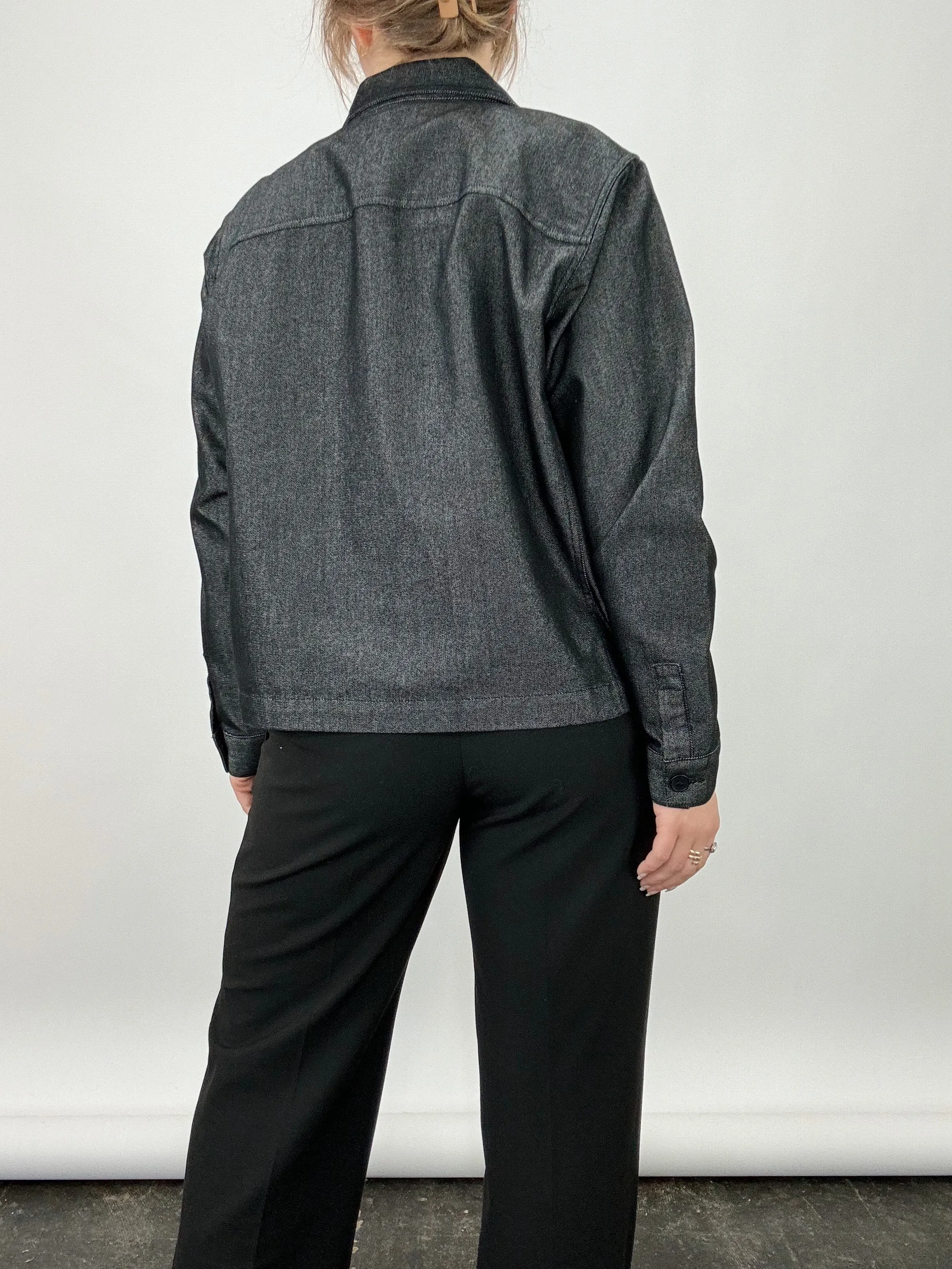 Charcoal Denim Utility Jacket (L)