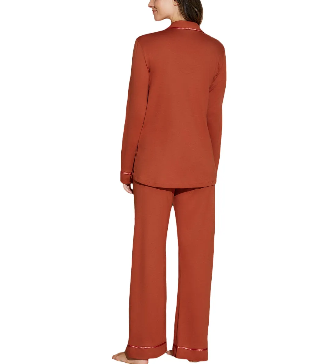 Cosabella Bella Relaxed Long Sleeve & Pant PJ Set (AMORE9545) - Sahara
