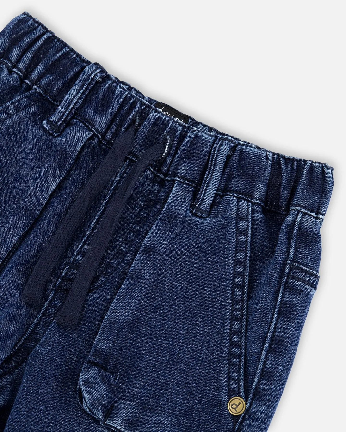 Deux par Deux Boys French Terry Jogger F20YB24 Navy Denim *