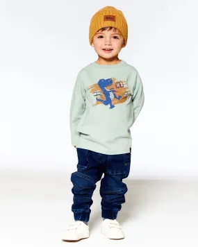 Deux par Deux Boys French Terry Jogger F20YB24 Navy Denim *