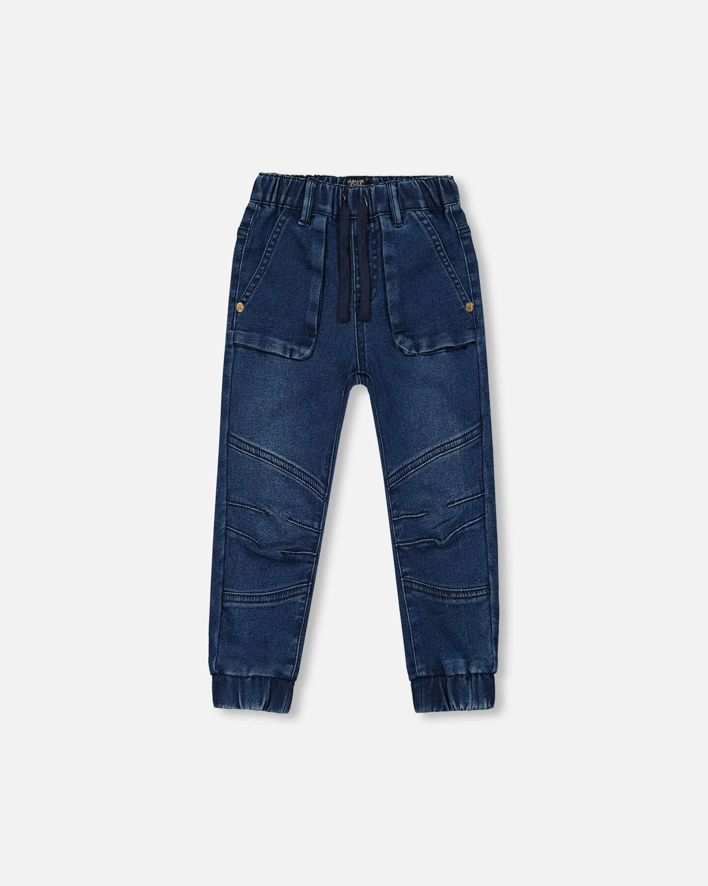 Deux par Deux Boys French Terry Jogger F20YB24 Navy Denim *
