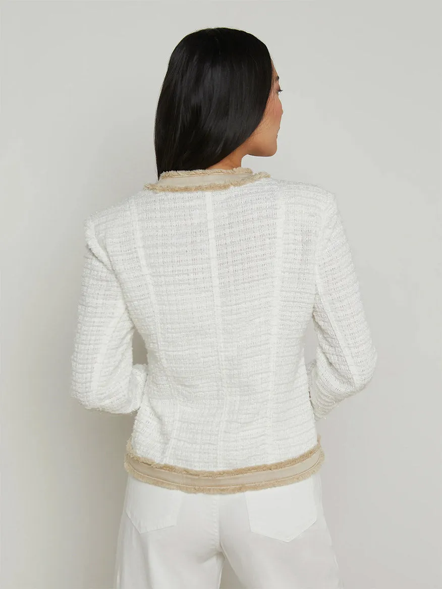 L'Agence Agnes Tweed Denim Jacket