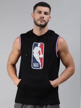 NBA: Classic Crest Sleeveless Hoodie - Black