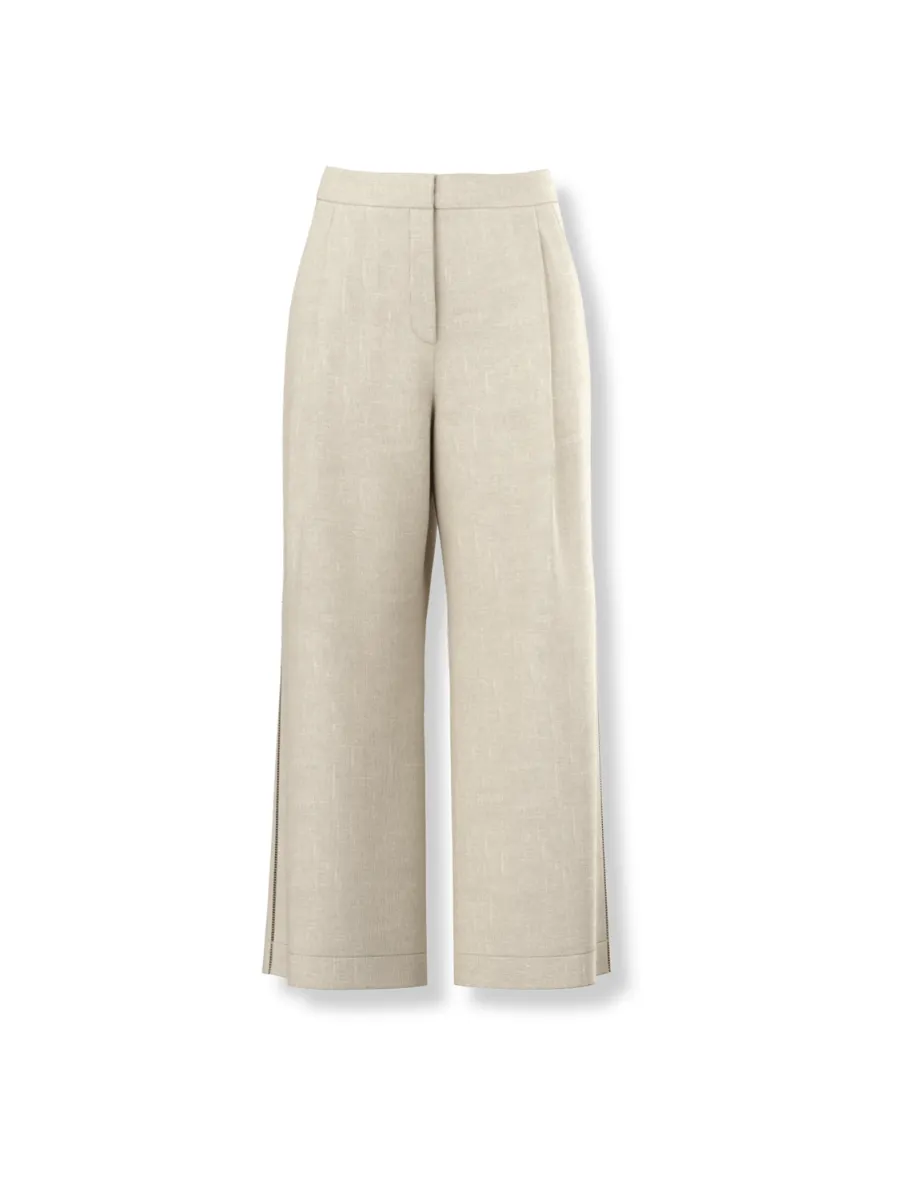 Rika Linen Pants - Chalk