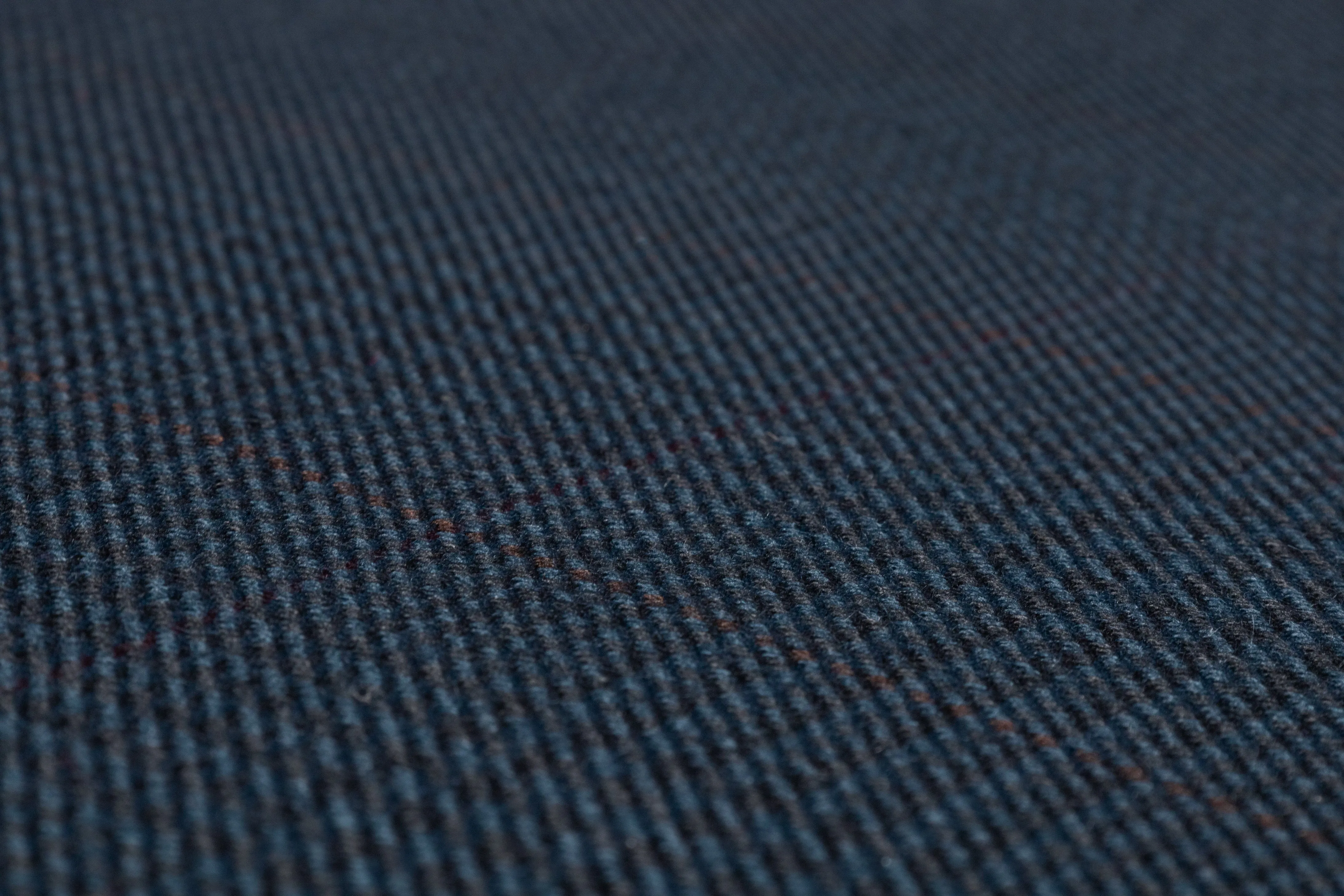 Subtle Checked Italian Wool Nylon Suiting - Dark Teal