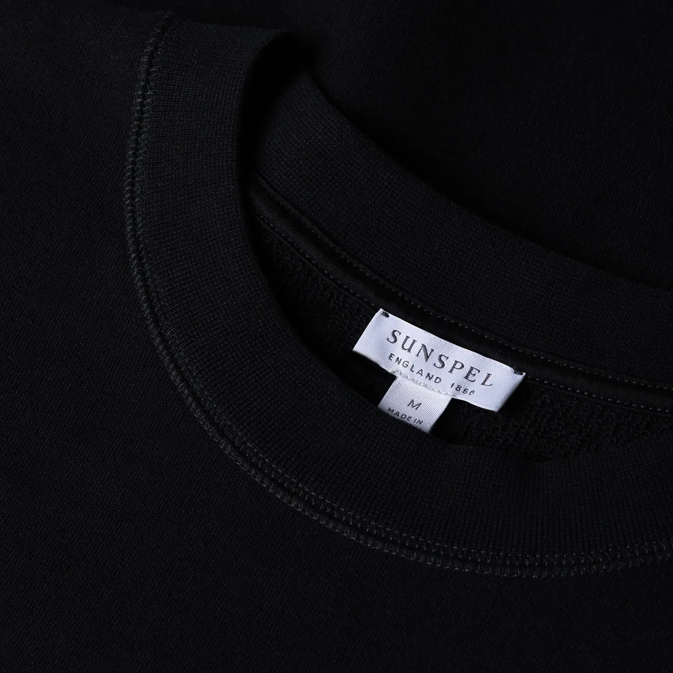 Sunspel Oversized Loopback Sweatshirt Black