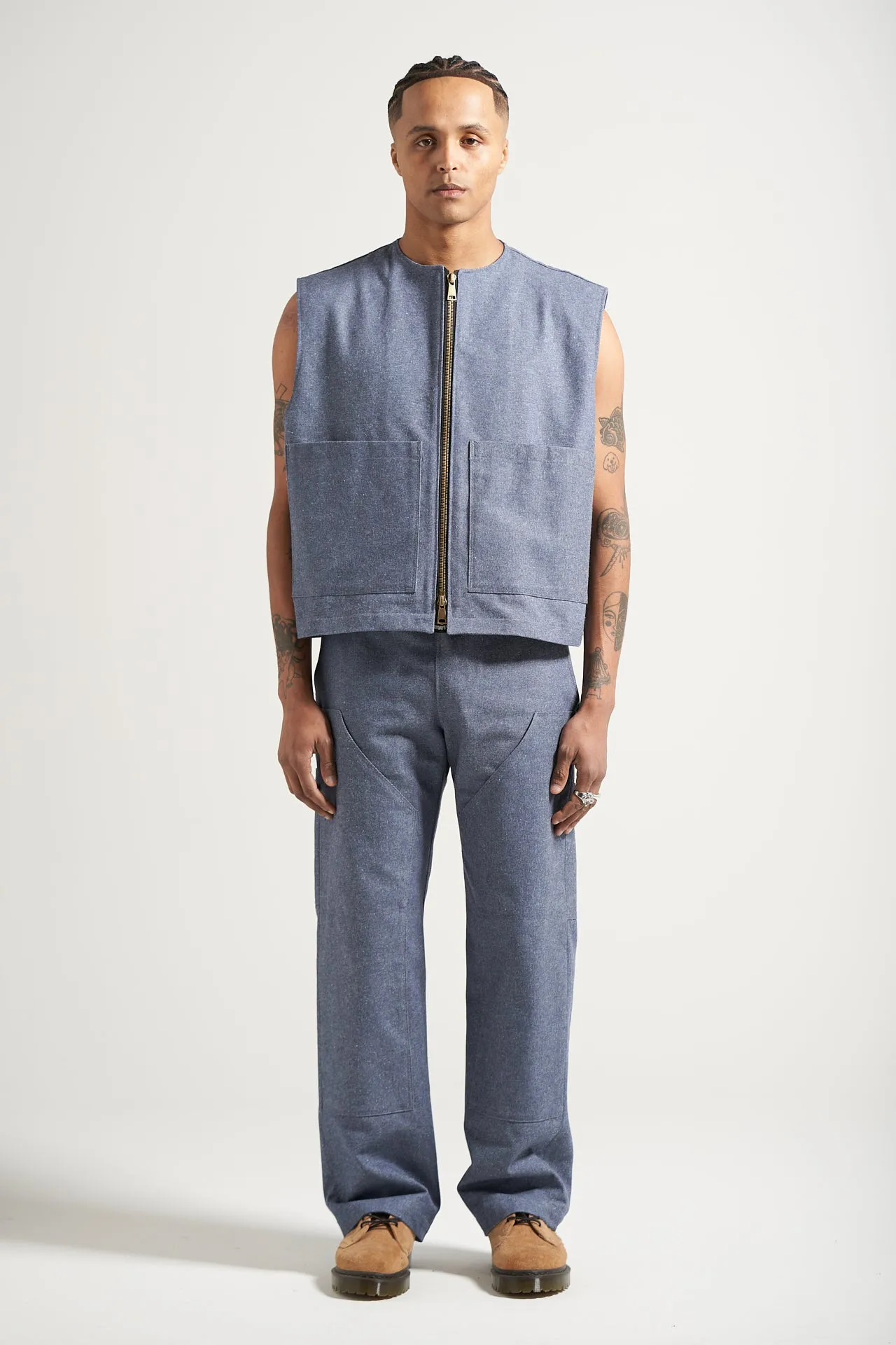 The Light Wash Carpenter Vest