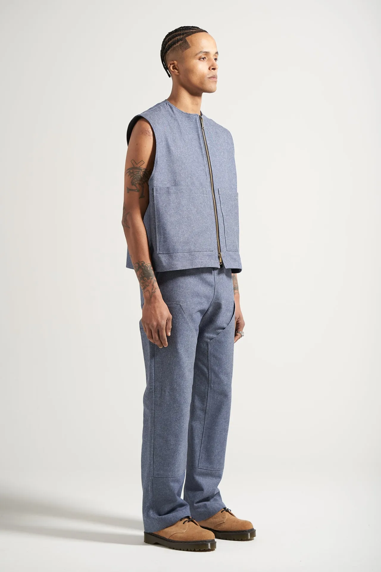The Light Wash Carpenter Vest