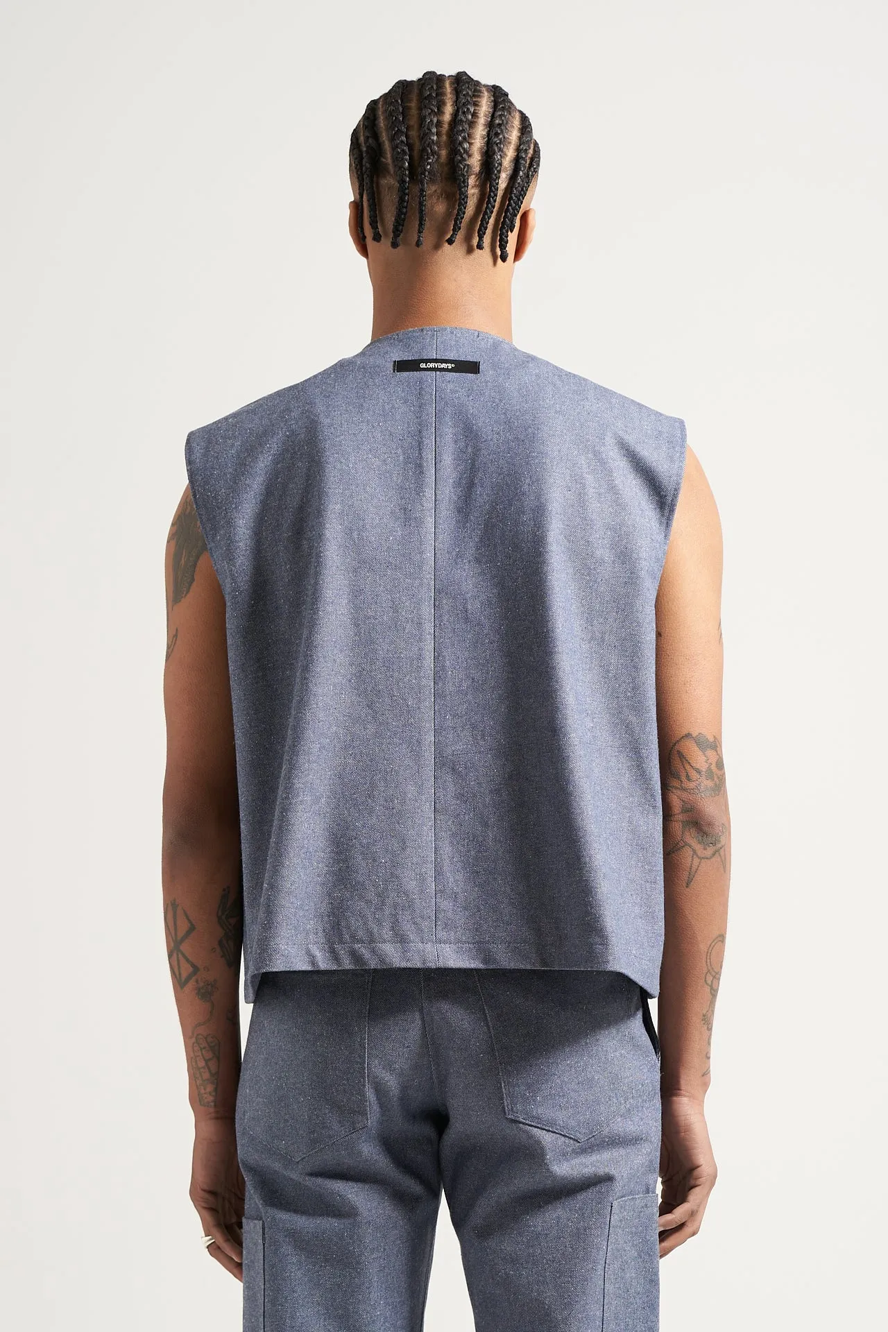 The Light Wash Carpenter Vest