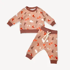 Viverano Organics Yoga Dog Fleece Sweatshirt   Jogger Set